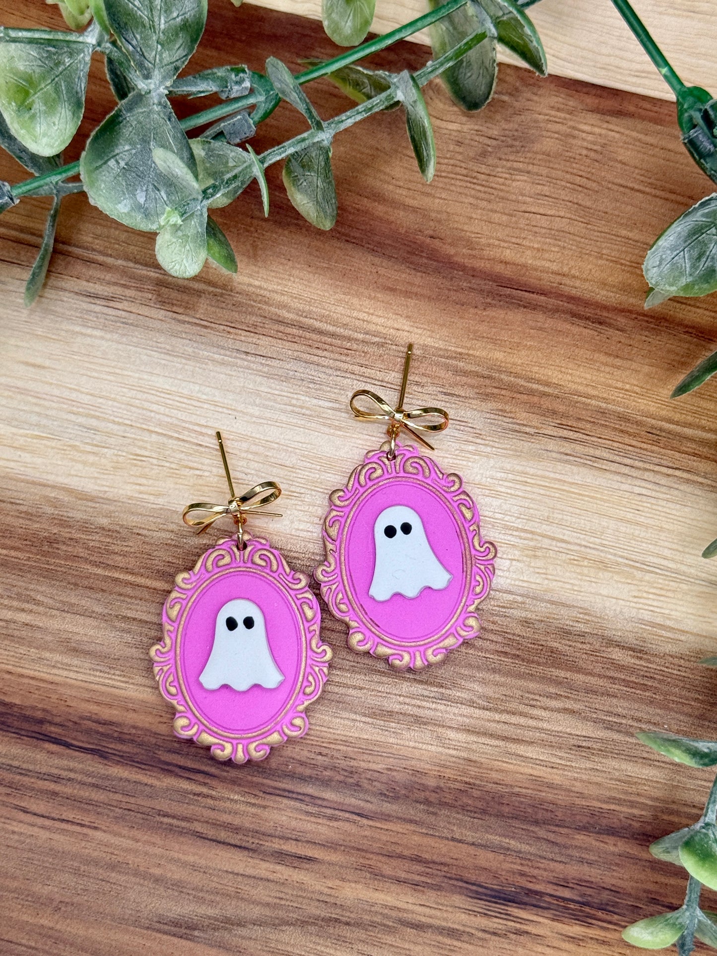 Ghost Cameo Earrings