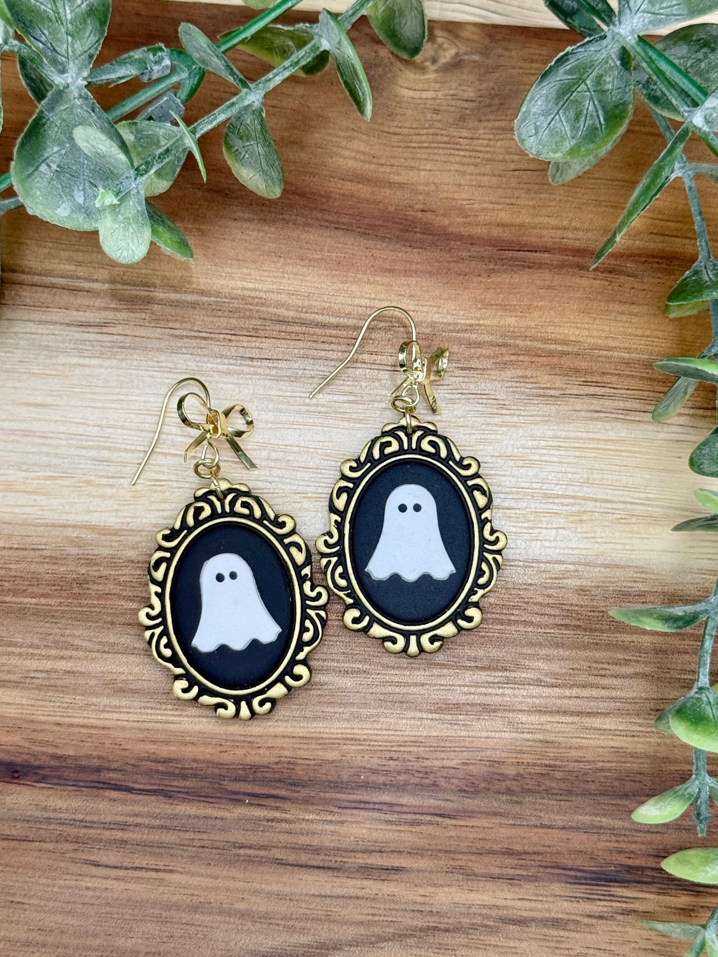 Ghost Cameo Earrings