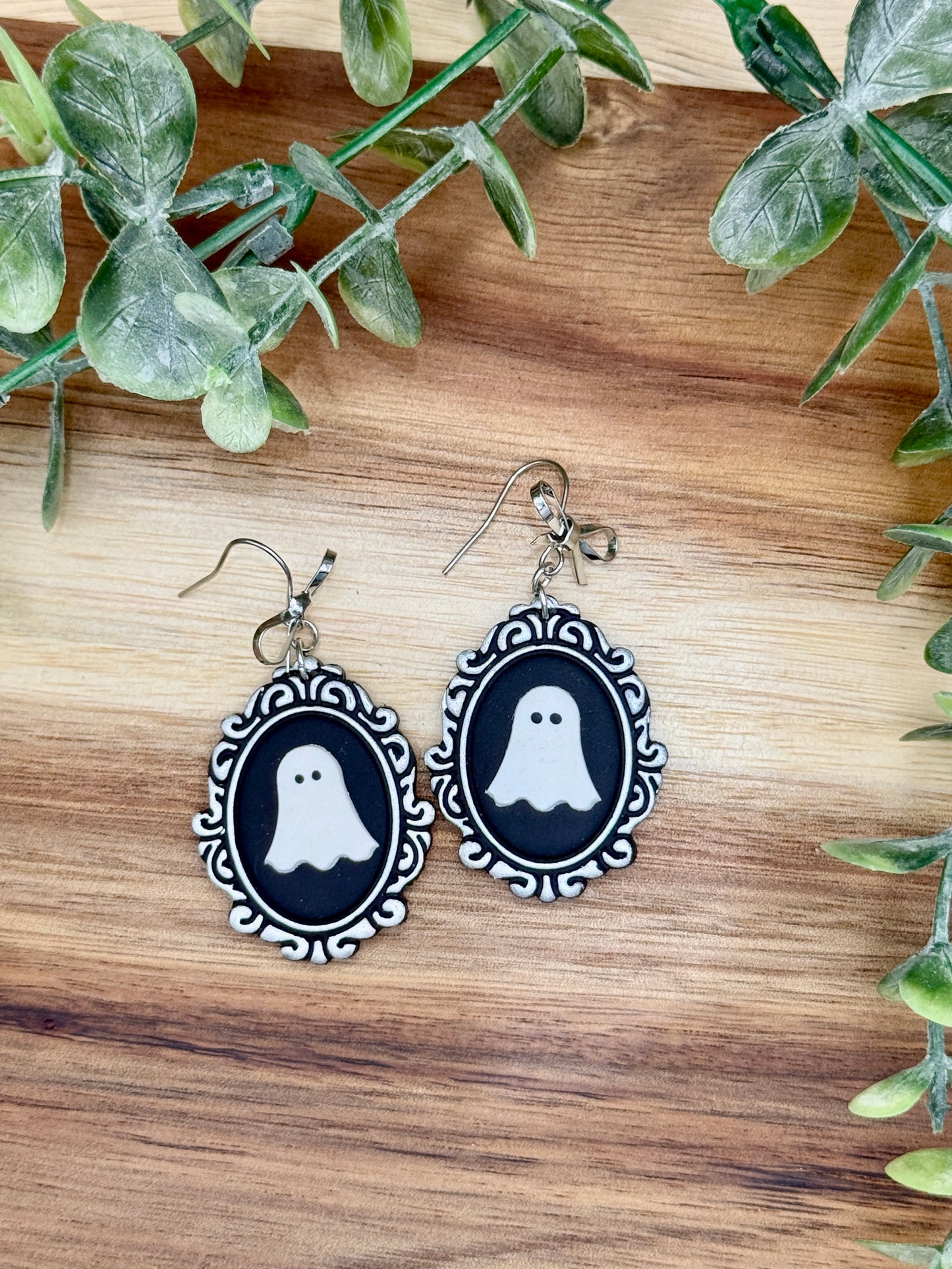 Ghost Cameo Earrings