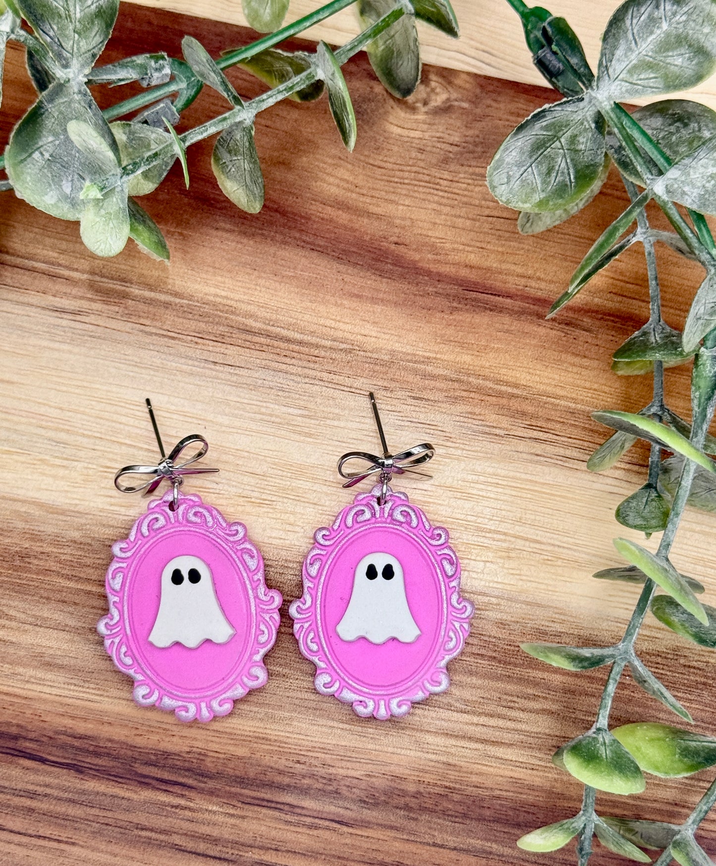 Ghost Cameo Earrings