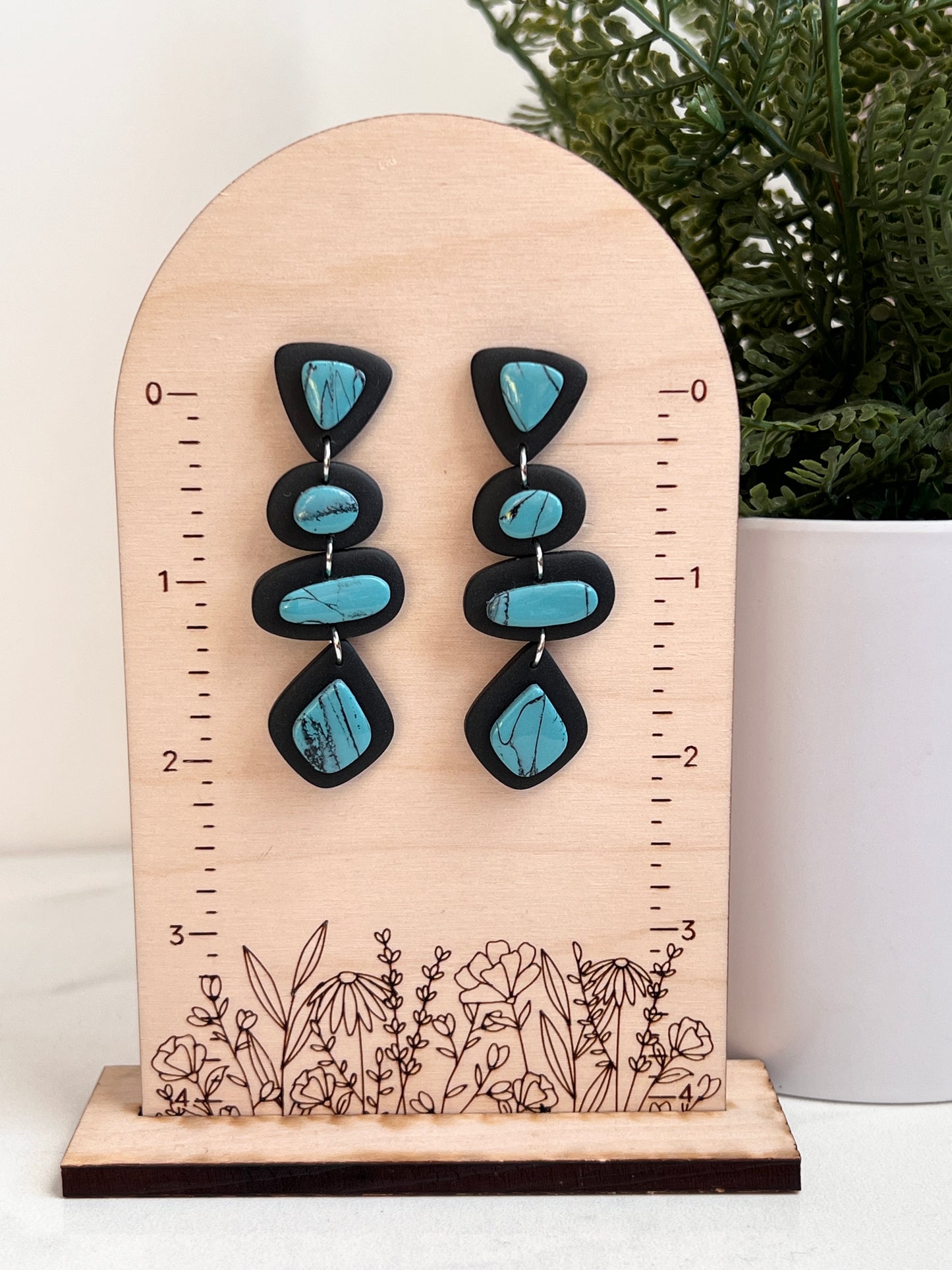 Turquoise Clay Earrings