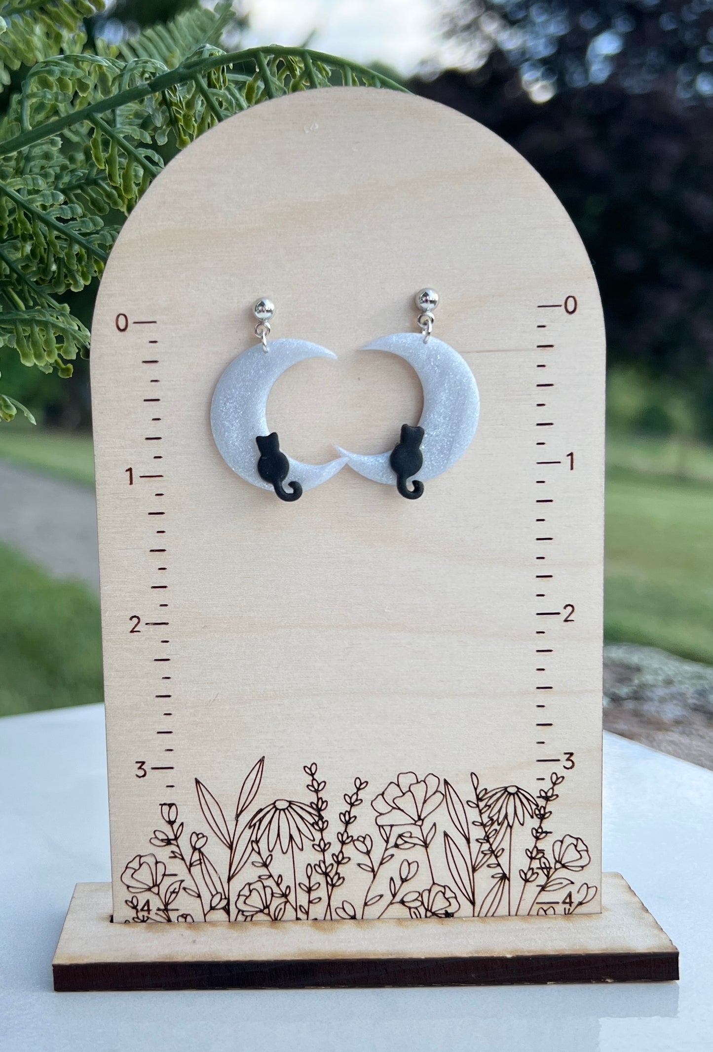 Moonlit Meow Clay Earrings