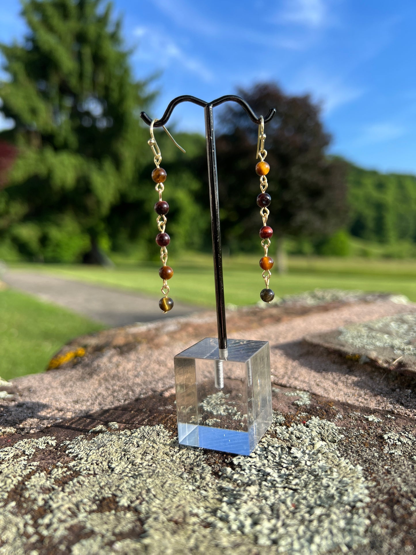 Tiger Eye Dangle Earrings